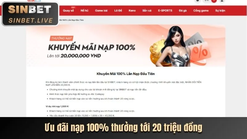 Khuyến mãi hoàn trả thể thao hàng ngày